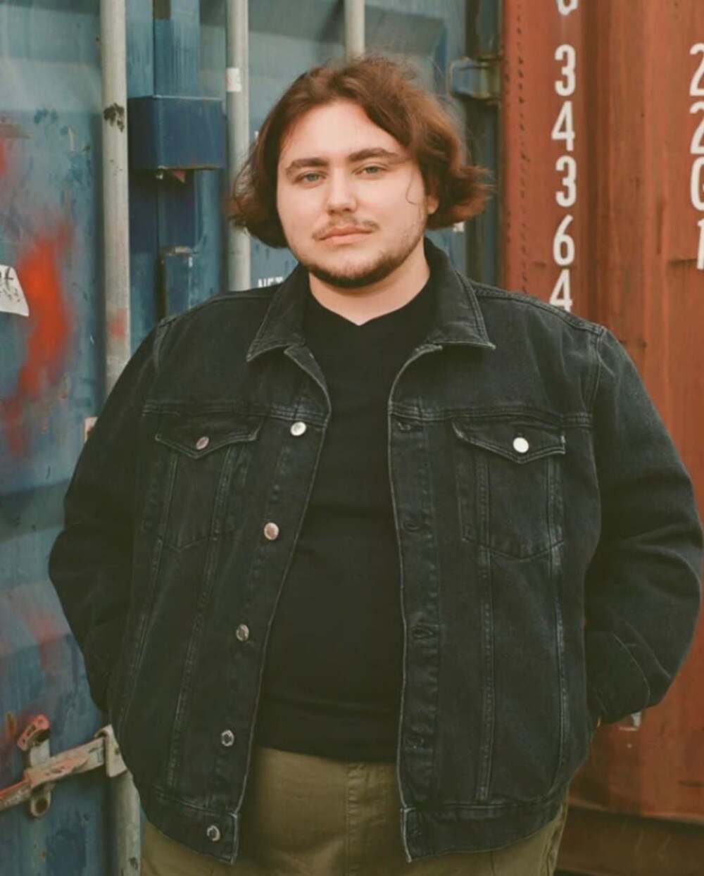 both& Black Denim Trucker Jacket Trans Masculine Non Binary Medium